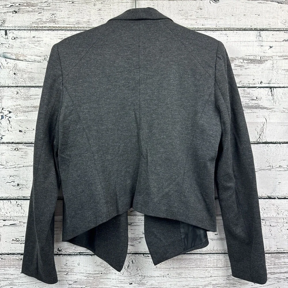 Philosophy Republic‎ Clothing Blazer Women's Charcoal L/S Open Front [Size 8]